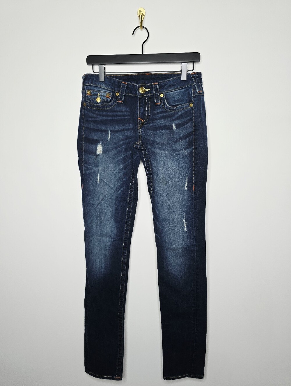True Religion Low Rise Vintage Skinny Jeans Size 28
